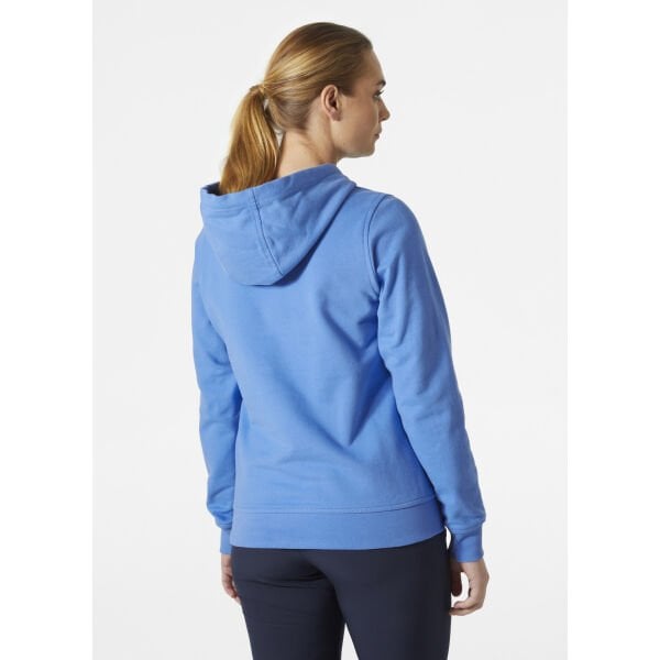 HELLY HANSEN W Logo Kapişonlu Kadın Hoodie Sweatshirt Mavi - XS