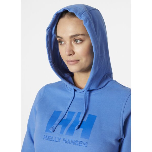 HELLY HANSEN W Logo Kapişonlu Kadın Hoodie Sweatshirt Mavi - XS