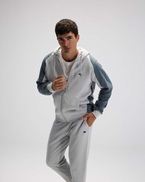 Ellesse Erkek Fermuarlı Kapüşonlu Sweat EM560 XL - Gri