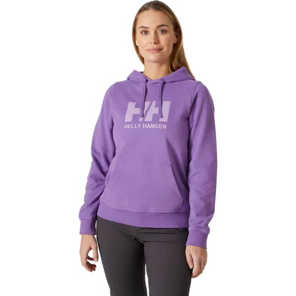 HELLY HANSEN W Logo Kapişonlu Kadın Hoodie Sweatshirt Mor - XS
