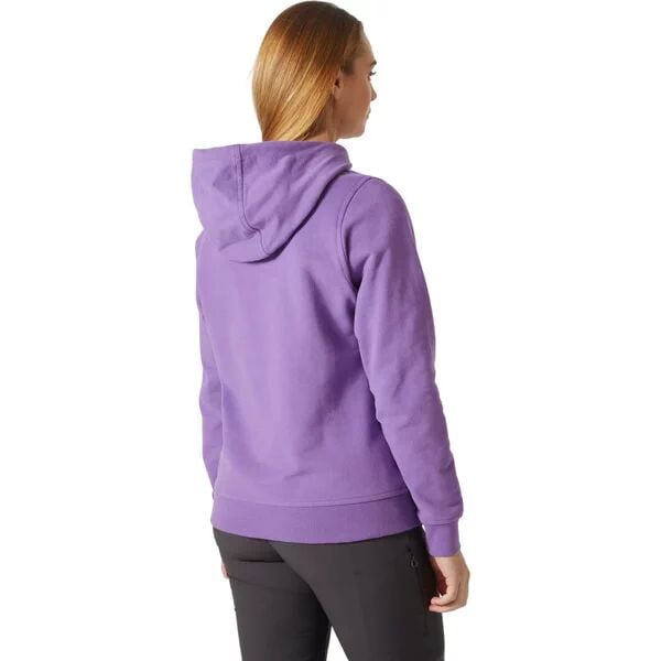 HELLY HANSEN W Logo Kapişonlu Kadın Hoodie Sweatshirt Mor - XS