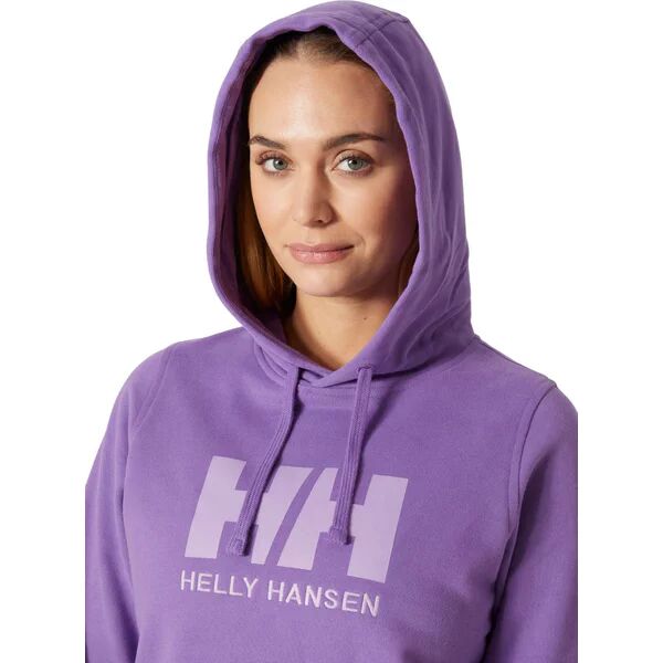 HELLY HANSEN W Logo Kapişonlu Kadın Hoodie Sweatshirt Mor - XS