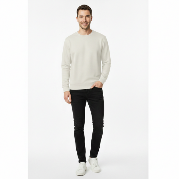 Prime Pamuklu Sweatshirt Bisiklet Yaka Standart Rahat Kalıp (Regular Fit) Erkek/Kadın/Unisex