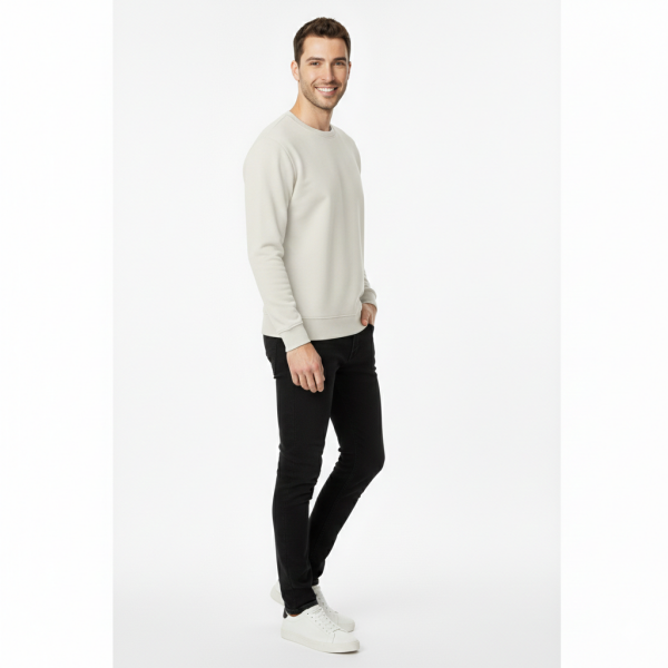Prime Pamuklu Sweatshirt Bisiklet Yaka Standart Rahat Kalıp (Regular Fit) Erkek/Kadın/Unisex