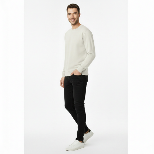 Prime Pamuklu Sweatshirt Bisiklet Yaka Standart Rahat Kalıp (Regular Fit) Erkek/Kadın/Unisex