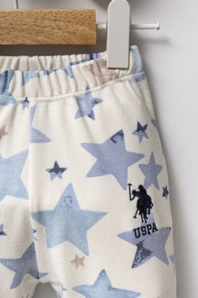 U.S.Polo Assn Erkek Bebek Gömlek Pijama Takım 9-12 - Krem