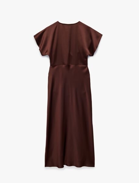 Koton Kahverengi Elbise 6Sak80037Fw Kahverengi - 40