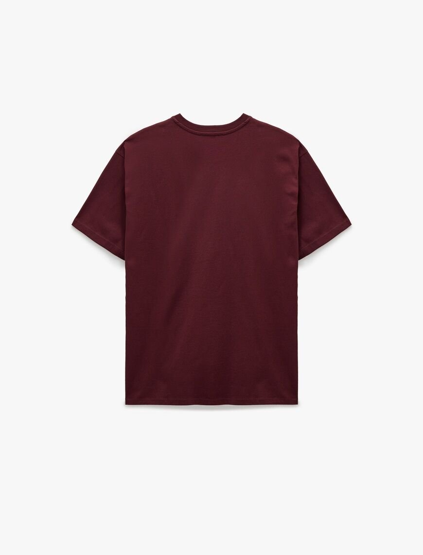 Koton Bordo Tişört 6Sal10053Ik XS - Bordo