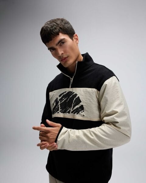 Ellesse Yarım Fermuarlı Sweat Siyah - XXL