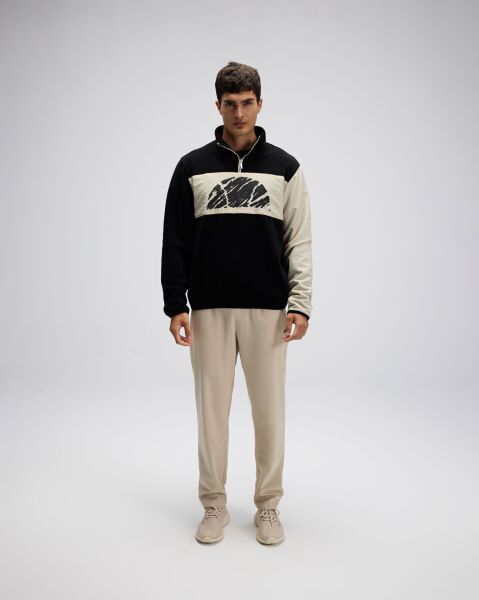 Ellesse Yarım Fermuarlı Sweat Siyah - XXL