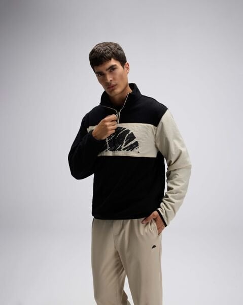 Ellesse Yarım Fermuarlı Sweat Siyah - XXL