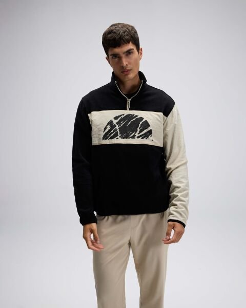 Ellesse Yarım Fermuarlı Sweat Siyah - XXL