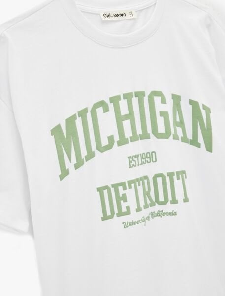 Koton Ekru Tişört 6Sal10091Ik XS - Ekru