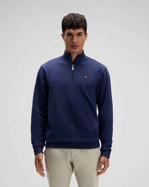 Ellesse Erkek Yarım Fermuarlı Sweatshirt Lacivert - XXL