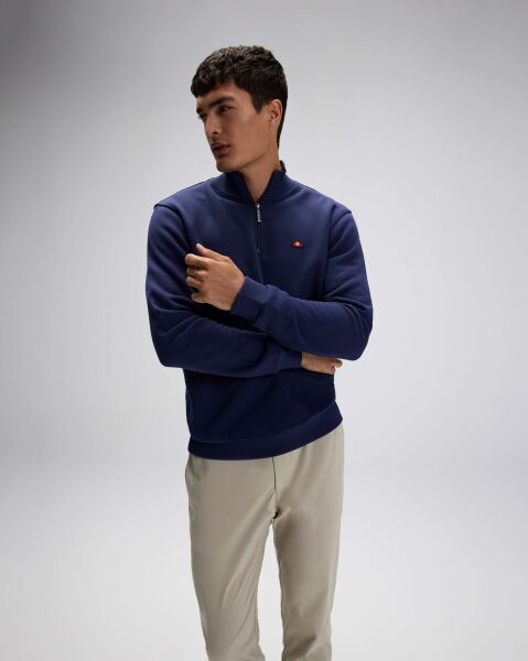 Ellesse Erkek Yarım Fermuarlı Sweatshirt Lacivert - XXL
