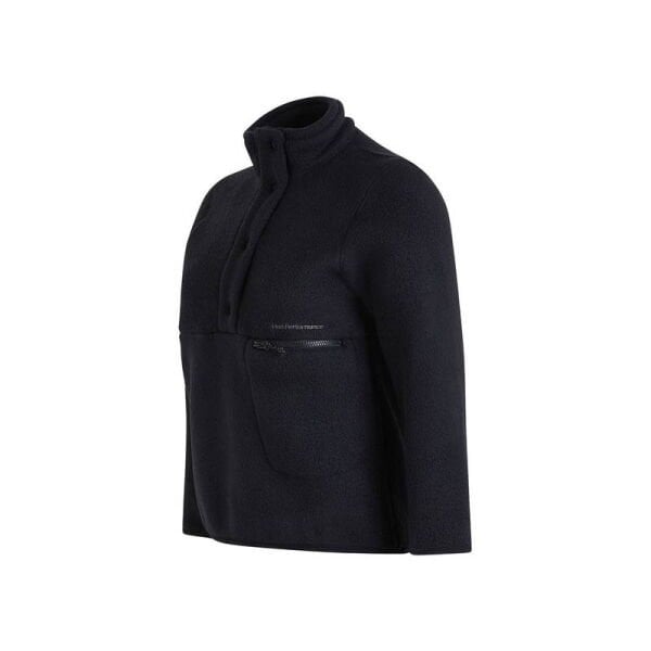 Peak Performance W Fleece Snap T-Neck Kadın Polar Siyah - S