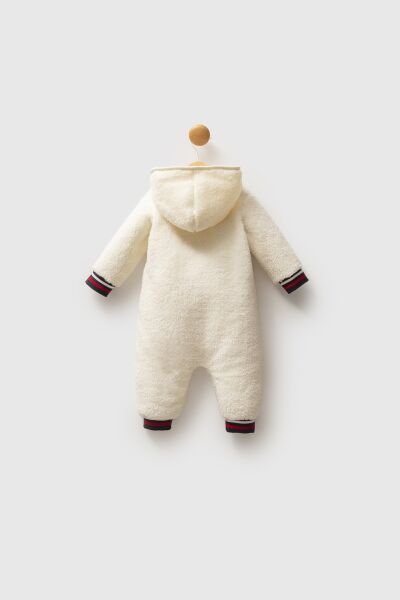 U.S Polo Assn Erkek Bebek Patiksiz  Tulum 6-9 - Beyaz