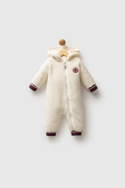 U.S Polo Assn Erkek Bebek Patiksiz  Tulum 9-12 - Beyaz