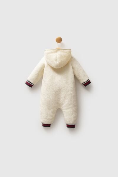 U.S Polo Assn Erkek Bebek Patiksiz  Tulum 9-12 - Beyaz