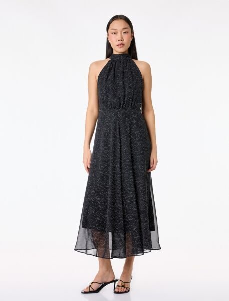 Koton Siyah Desenli Elbise 6Sak80176Uw Siyah - 42