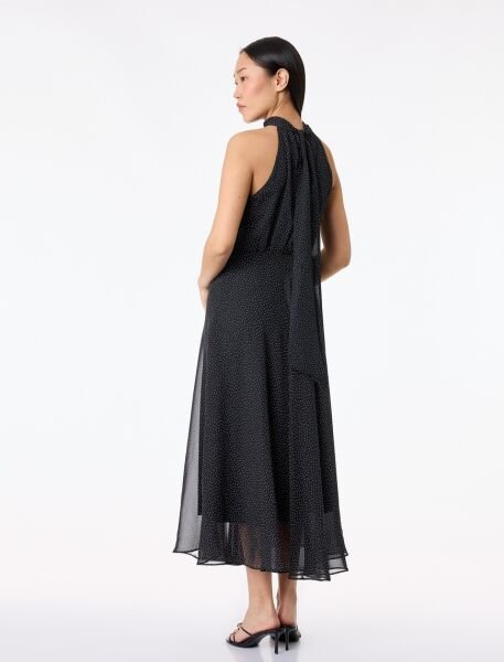 Koton Siyah Desenli Elbise 6Sak80176Uw Siyah - 42