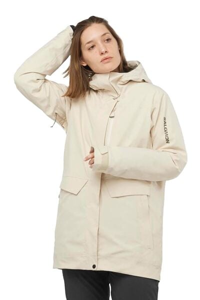 SALOMON Stance Cargo Kadın Kayak Montu Krem - XS