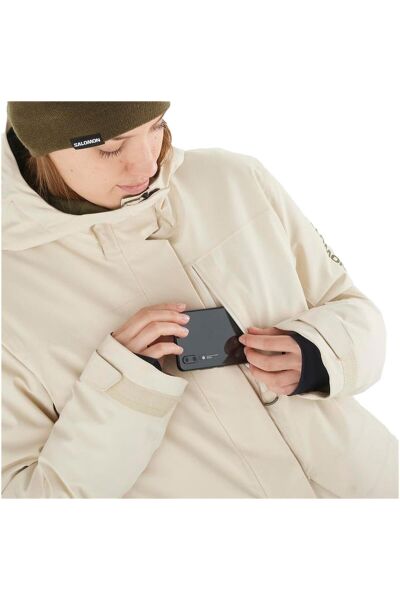 SALOMON Stance Cargo Kadın Kayak Montu Krem - XS