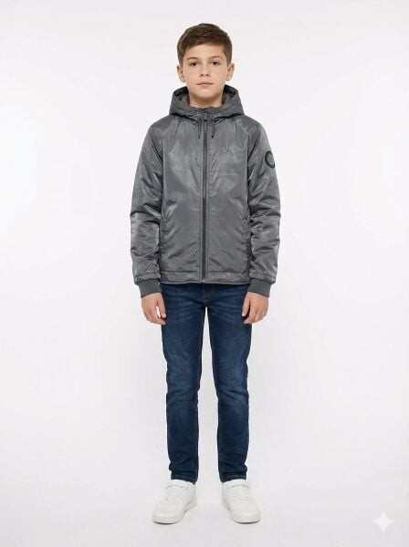 GAMP ERKEK ÇOCUK KAPÜŞONLU RÜZGAR GEÇİRMEZ MEVSİMLİK MONT YAĞMURLUK Yeşil - 9-10