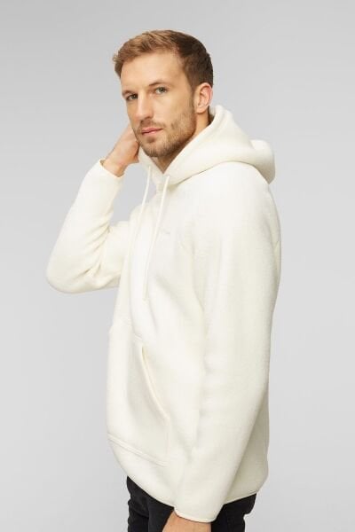 Peak Performance M Fleece Hood Erkek Sweatshirt Beyaz - 2XL