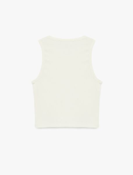 Koton Kırık Beyaz Atlet 6Sal30054Ik Beyaz - XS