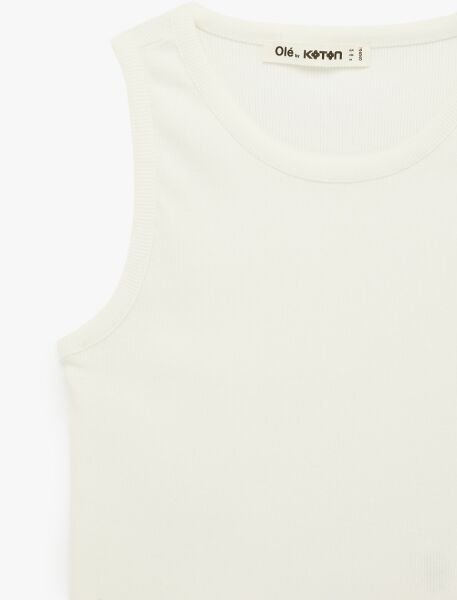 Koton Kırık Beyaz Atlet 6Sal30054Ik Beyaz - XS