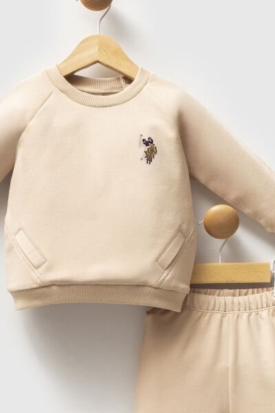 U.S.Polo Assn Erkek Bebek 2 Li Takım 9-12 - Bej