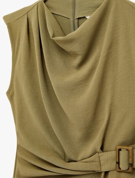 Koton Lacivert Bluz 6Sak60240Pw Haki - 44