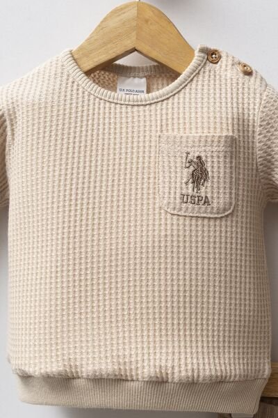 U.S.Polo Erkek Bebek 2 li Takım 6-9 - Bej