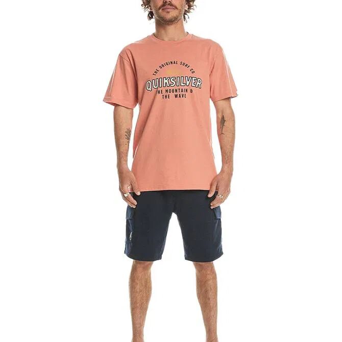 Quiksilver Floating Around Ss Erkek Tişört Bej - XL