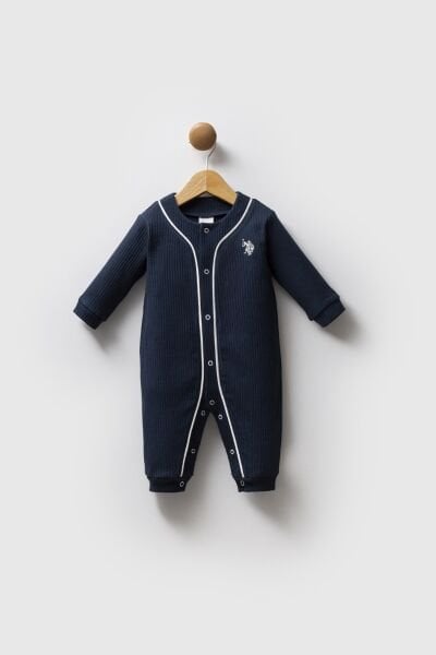 U.S.Polo Assn Erkek Bebek Patıksız Tulum 9-12 - Lacivert