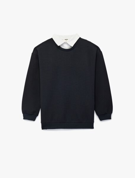 Koton Lacivert Sweatshirt 6Skb10068Tk Lacivert - 9-10