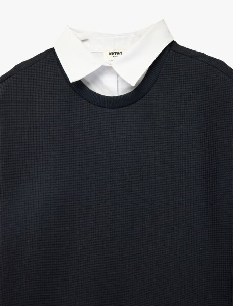 Koton Lacivert Sweatshirt 6Skb10068Tk Lacivert - 9-10