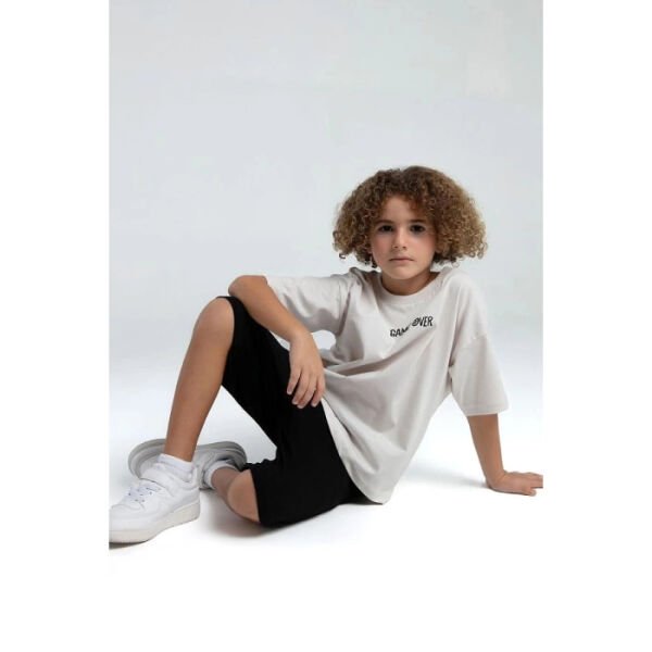 Rolypoly Erkek Çocuk Bermuda Takım Süprem Örme Kumaş Taş - 6-7