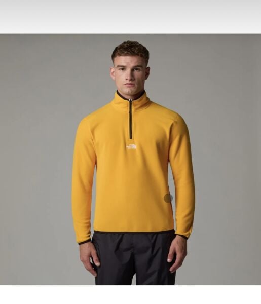 The North Face M Glacier 1/4 Zip Erkek Polar Sweatshirt Sarı - XL
