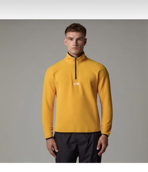 The North Face M Glacier 1/4 Zip Erkek Polar Sweatshirt Sarı - XL