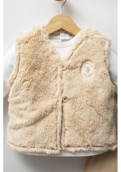 U.S.POLO ASSN KIZ BEBEK 3LÜ TAKIM Bej - 24-36