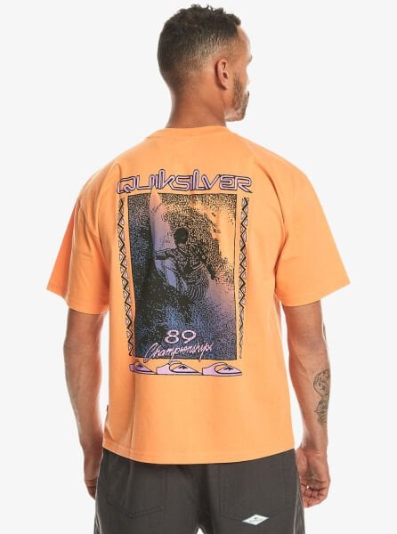 Quiksilver Back Flash Ss Erkek T-Shirt Turuncu - XL