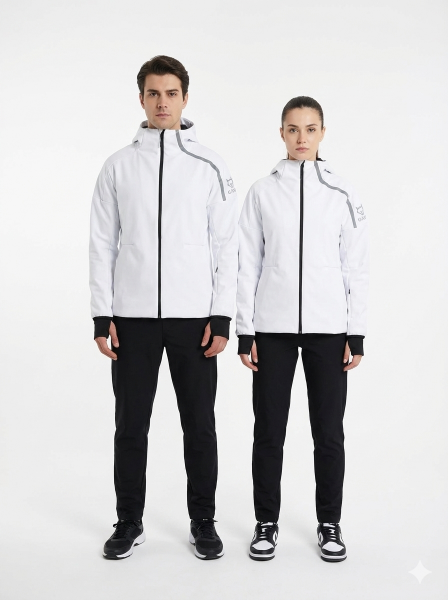 Gamp Unisex Kapüşonlu Parmak Geçmeli Softshell Mont