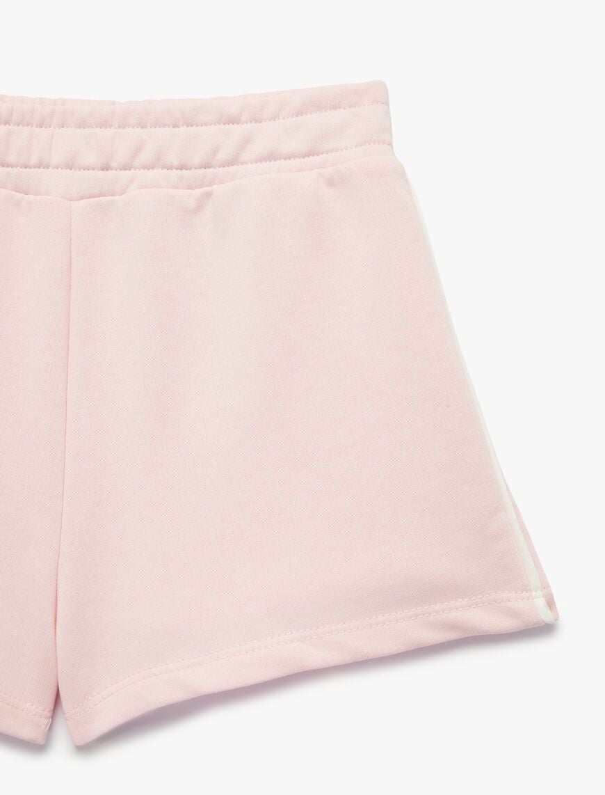 Koton Kız Çocuk Beli Lastikli Viskon Karışımlı Kısa Şort 6SKG40180AK Gri - 9-10