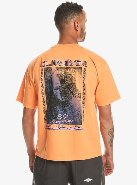 Quiksilver Back Flash Ss Erkek T-Shirt Turuncu - XXL