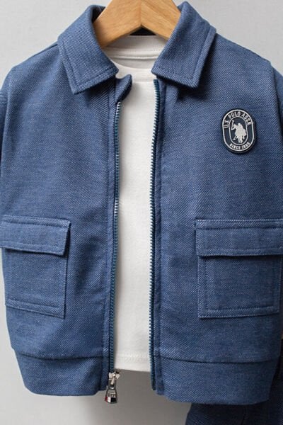 U.S.Polo Assn Erkek Bebek 3 lü Takım 9-12 - Mavi