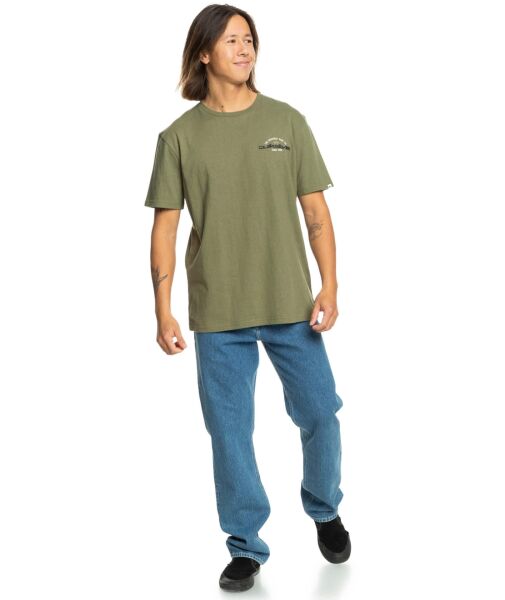 Quiksilver Arched Type Ss Erkek Tişört Yeşil - XL