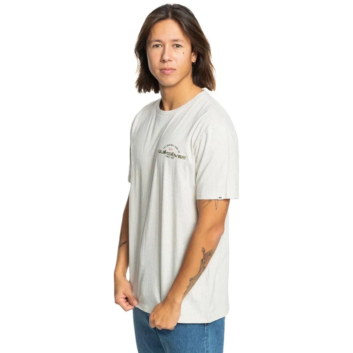 Quiksilver Arched Type Ss Erkek Tişört Bej - L