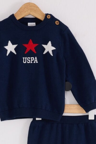 U.S.Polo Erkek Bebek Triko 2 li Takım 9-12 - Lacivert
